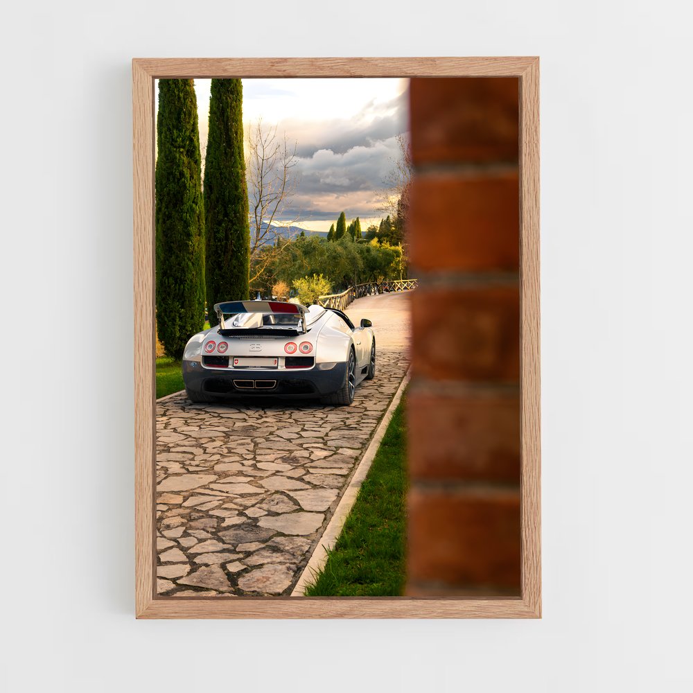 Poster Veyron sur Pavés – affiche Bugatti (vue 4)